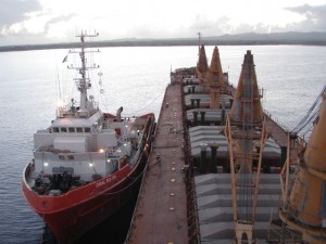 Five Oceans Salvage - CORAL SEA FOS alongside casualty